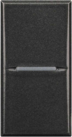 BTICINO-AXOLUTE---DEVIATORE-ASSIALE-16A---COLORE-ANTRACITE-LUCIDO