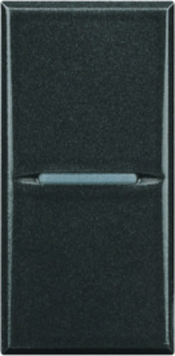 BTICINO-AXOLUTE---INTERRUTTORE-1P-16AX-250Vac-ASSIALE-COLORE-ANTRACITE-ART.-HS4004