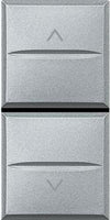 BTICINO-AXOLUTE-PULSANTE-DOPPIO-1P-NO-+-1P-NO-10A---250-Vac-INTERBLOCCATO-GRIGIO-CHIARO-HC4037