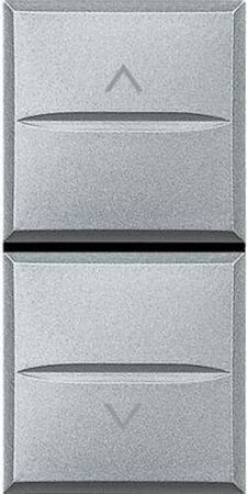 BTICINO-AXOLUTE-PULSANTE-DOPPIO-1P-NO-+-1P-NO-10A---250-Vac-INTERBLOCCATO-GRIGIO-CHIARO-HC4037