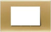 BTICINO-LIGHT---PLACCA-3-MODULI---COLORE-ORO-SATINATO-E-MATERIALE-TECNOPOLIMERO