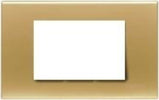 BTICINO-LIGHT---PLACCA-3-MODULI---COLORE-ORO-SATINATO-E-MATERIALE-TECNOPOLIMERO