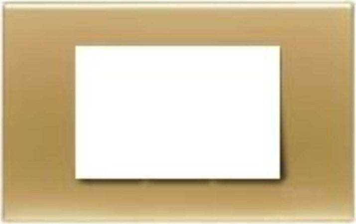BTICINO-LIGHT---PLACCA-3-MODULI---COLORE-ORO-SATINATO-E-MATERIALE-TECNOPOLIMERO