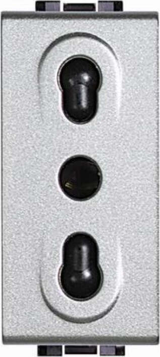 BTICINO-LIGHT-TECH---PRESA-2P+T-BIPASSO-INTERASSE---19mm-e-26mm---ALVEOLI-SCHERMATI