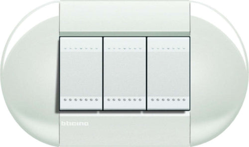 BTICINO-LIVING---PLACCA-TONDA-3-MODULI---COLORE-BIANCO