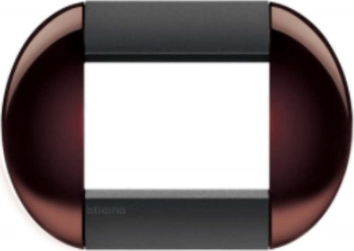 BTICINO-LIVING---PLACCA-TONDA-3-MODULI---COLORE-BROWN