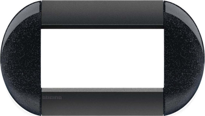 BTICINO-LIVING---PLACCA-TONDA-4-MODULI---COLORE-ANTRACITE