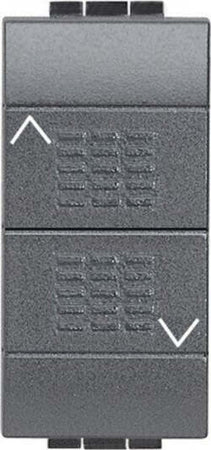 BTICINO-LIVING---PULSANTE-DOPPIO-INTERBLOCCATO-10A-ANTRACITE-SL4037F