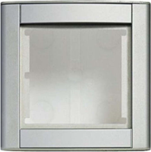 BTICINO-TERRANEO---SCATOLA-+-CORNICE/TELAIO-DA-1-MODULO---COLORE-ALLUMINIO