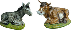 Bue ed Asinello statuette in cartapesta per presepe da h 12 x 30 cm Casa e cucina/Decorazioni per interni/Addobbi e decorazioni per ricorrenze/Decorazioni natalizie/Presepi/Statuine e fondali per il presepe MagiediNatale.it - Altamura, Commerciovirtuoso.it