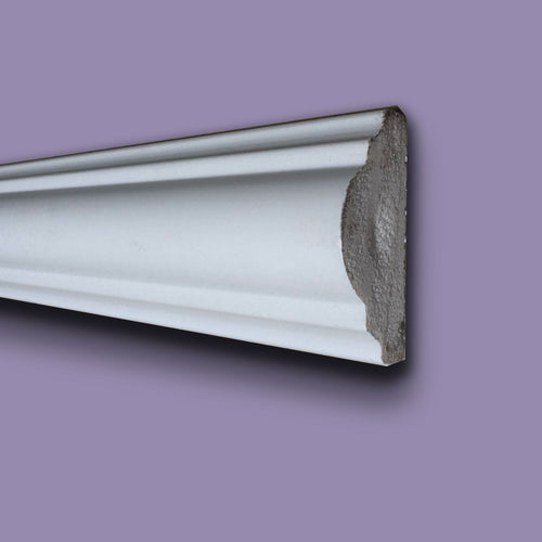 Profilo BUGNA per boiserie in Polimeri Bianco RAL 9016 verniciabile 25X15mm (Prezzo al metro)