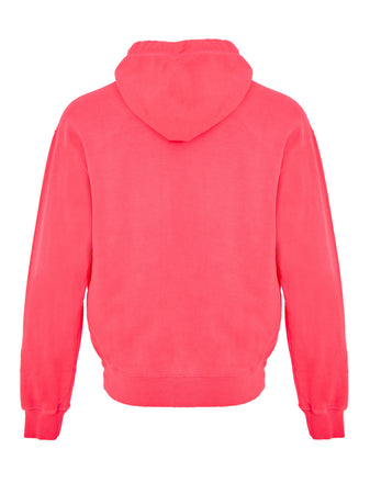 Dolce &amp; Gabbana Felpa con Cappuccio Rosa con Logo DG da uomo