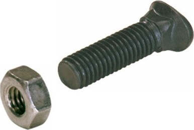 Bullone con dado di ricambio per Vomere Molla Flex e Mini Flex , in acciaio 8.8 resistente