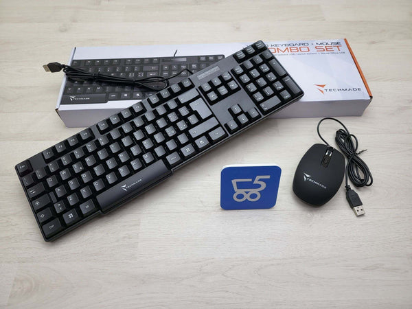 Bundle Kit Tastiera e Mouse USB con filo PC KIT ITA ufficio casa lavoro VLT SLOT - TM-KB828+M102