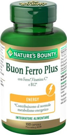 BUON-FERRO-PLUS-integratore-alimentare-100-capsule-Nature's-Bounty