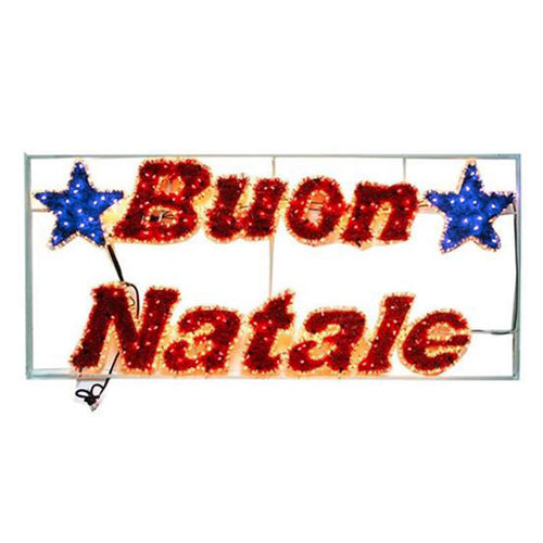 Buon Natale 3D con tubo luminoso a led per decorazioni natalizie