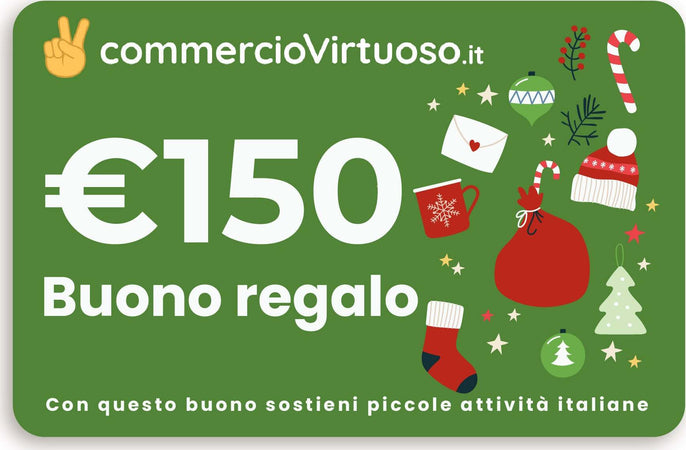 Buono Regalo Commercio Virtuoso Natale Verde Buoni regalo/Buoni regalo Commercio Virtuoso, Commerciovirtuoso.it
