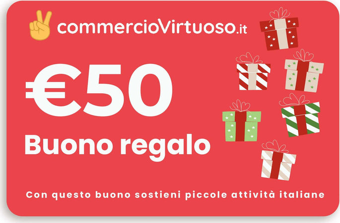 Buono Regalo CommercioVirtuoso.it Natale GirftCard 100% Negozi Italiani Buoni regalo/Buoni regalo Commercio Virtuoso, Commerciovirtuoso.it