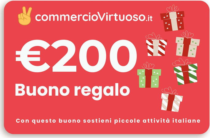 Buono Regalo CommercioVirtuoso.it Natale GirftCard 100% Negozi Italiani Buoni regalo/Buoni regalo Commercio Virtuoso, Commerciovirtuoso.it