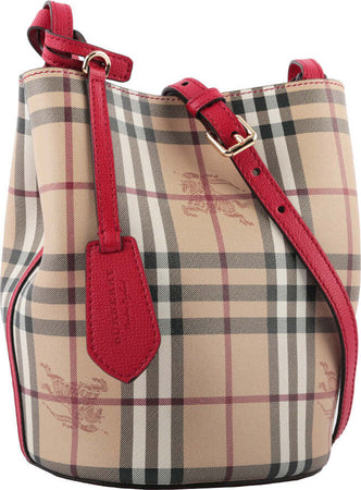 Burberry-Borsa-a-Secchio-Beige/Rossa-Donna-Pelle-Mod.-4057157-da-donna