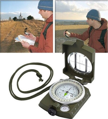 Bussola Militare Professionale Geologia Multifunzione Da Campeggio Impermeabile Sport e tempo libero/Dispositivi elettronici/Bussole Trade Shop italia - Napoli, Commerciovirtuoso.it