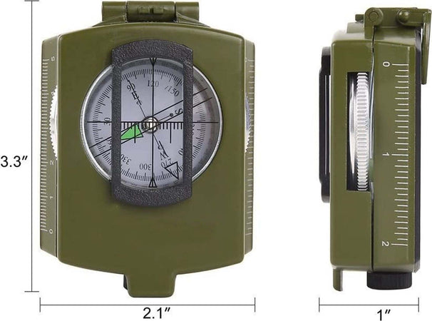 Bussola Militare Da Esterno | Professionale In Alluminio | Impermeabile Per Escursionismo - Foto 9