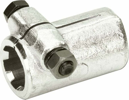 Bussola scanalata con bullone e profilo interno 13/8 con 6 scanalature e lunghezza 80mm