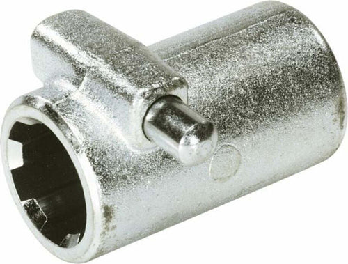 Bussola scanalata con pulsante e profilo interno 13/4 con 6 scanalature e lunghezza 100mm