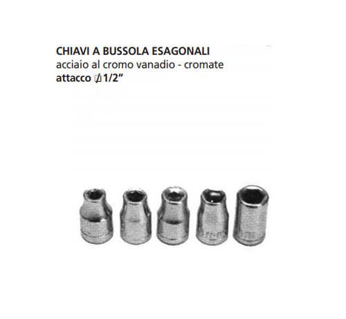 ORECA-CHIAVE A BUSSOLA ESAGONALE ATTACCO 1/2 mm 14 CROMO VANADIO