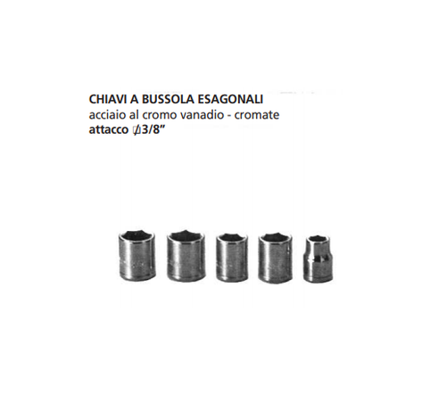 ORECA-CHIAVE A BUSSOLA ESAGONALE ATTACCO 3/8 mm 21 CROMO VANADIO