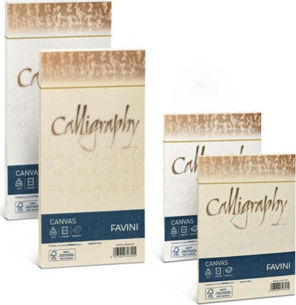 Busta Calligraphy Canvas - 120 x 180 mm - 100 gr - avorio 02 - Favini - conf. 25 pezzi Cancelleria e prodotti per ufficio/Carta blocchi e quaderni/Carta/Carta da lettere Eurocartuccia - Pavullo, Commerciovirtuoso.it