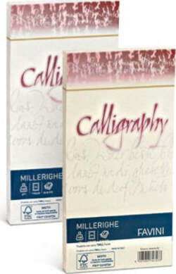 Busta Calligraphy Millerighe - 110 x 220 mm - 100 gr - bianco 01 - Favini - conf. 25 pezzi Cancelleria e prodotti per ufficio/Carta blocchi e quaderni/Carta/Carta da lettere Eurocartuccia - Pavullo, Commerciovirtuoso.it
