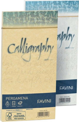 Busta Calligraphy pergamena - 110 x 220 mm - 90 gr - oro 03 - Favini - conf. 25 pezzi Cancelleria e prodotti per ufficio/Carta blocchi e quaderni/Carta/Carta da lettere Eurocartuccia - Pavullo, Commerciovirtuoso.it