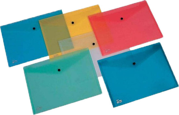 Busta-con-bottone-A4-5-pezzi-colori-assortiti-Nobrand