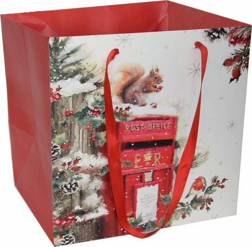 Busta per pacco regalo con decorazioni natalizie e manici in nylon h 34 cm Casa e cucina/Decorazioni per interni/Addobbi e decorazioni per ricorrenze/Decorazioni natalizie/Oggettistica MagiediNatale.it - Altamura, Commerciovirtuoso.it