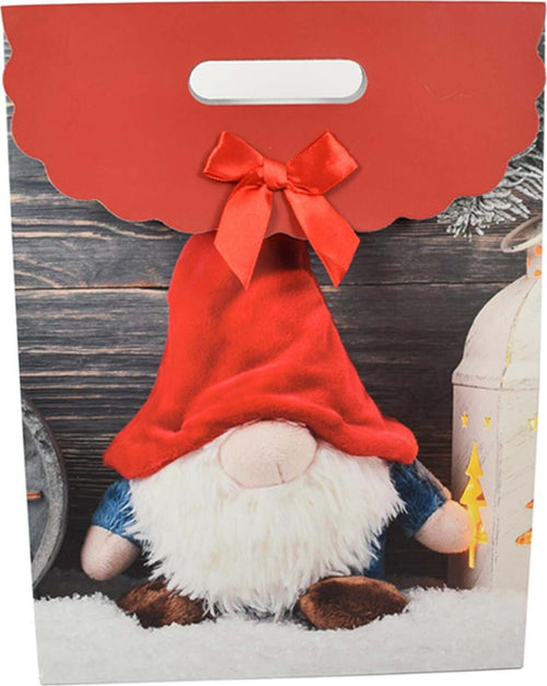 Busta per pacco regalo con decorazioni natalizie e manici in nylon h 37 cm Casa e cucina/Decorazioni per interni/Addobbi e decorazioni per ricorrenze/Decorazioni natalizie/Oggettistica MagiediNatale.it - Altamura, Commerciovirtuoso.it