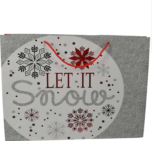 Busta per pacco regalo con decorazioni natalizie e manici in nylon h 40 cm Casa e cucina/Decorazioni per interni/Addobbi e decorazioni per ricorrenze/Decorazioni natalizie/Oggettistica MagiediNatale.it - Altamura, Commerciovirtuoso.it