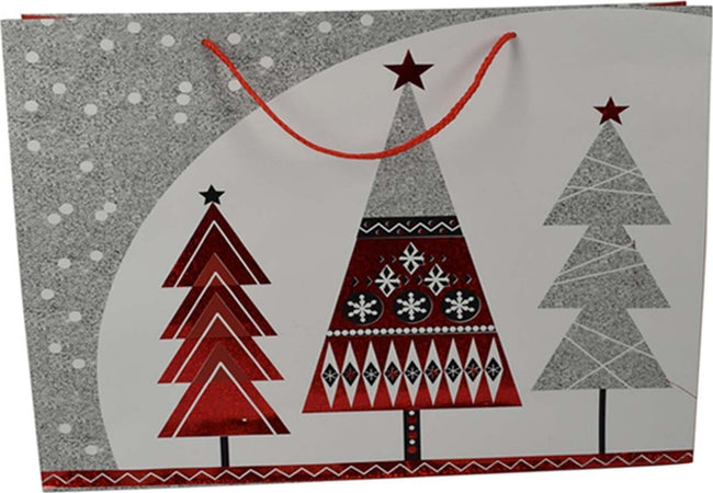 Busta per pacco regalo con decorazioni natalizie e manici in nylon h 40 cm Casa e cucina/Decorazioni per interni/Addobbi e decorazioni per ricorrenze/Decorazioni natalizie/Oggettistica MagiediNatale.it - Altamura, Commerciovirtuoso.it