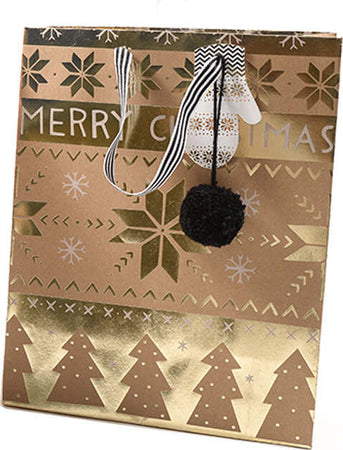 Busta per pacco regalo con disegno decorazioni natalizie h 32.5 Casa e cucina/Decorazioni per interni/Addobbi e decorazioni per ricorrenze/Decorazioni natalizie/Oggettistica MagiediNatale.it - Altamura, Commerciovirtuoso.it