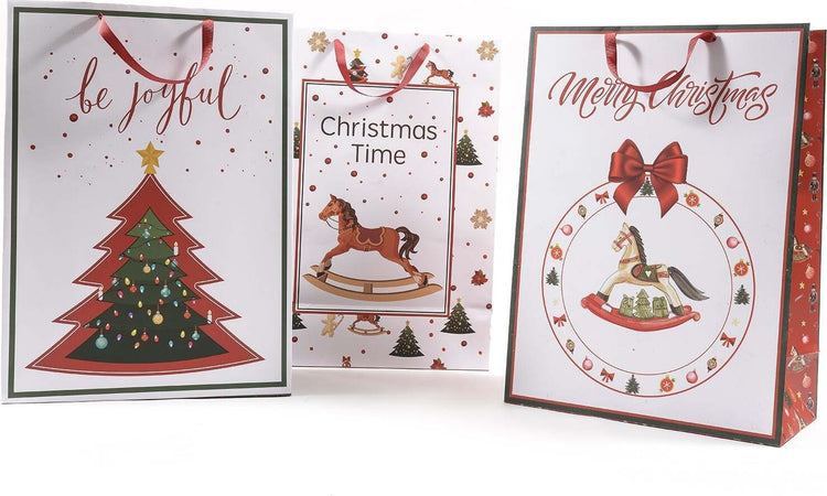 Busta per pacco regalo con disegno decorazioni natalizie h 74 Casa e cucina/Decorazioni per interni/Addobbi e decorazioni per ricorrenze/Decorazioni natalizie/Oggettistica MagiediNatale.it - Altamura, Commerciovirtuoso.it