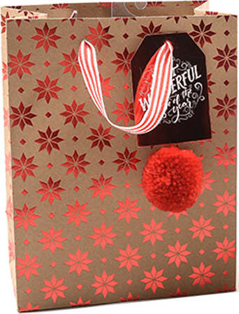 Busta per pacco regalo natalizio con disegno di stelle 17.8 x 10 x h 22.9 cm Casa e cucina/Decorazioni per interni/Addobbi e decorazioni per ricorrenze/Decorazioni natalizie/Oggettistica MagiediNatale.it - Altamura, Commerciovirtuoso.it