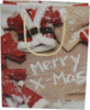 Busta per pacco regalo natalizio con disegno merry Christmas 33 X 25 X h 9 cm Casa e cucina/Decorazioni per interni/Addobbi e decorazioni per ricorrenze/Decorazioni natalizie/Oggettistica MagiediNatale.it - Altamura, Commerciovirtuoso.it