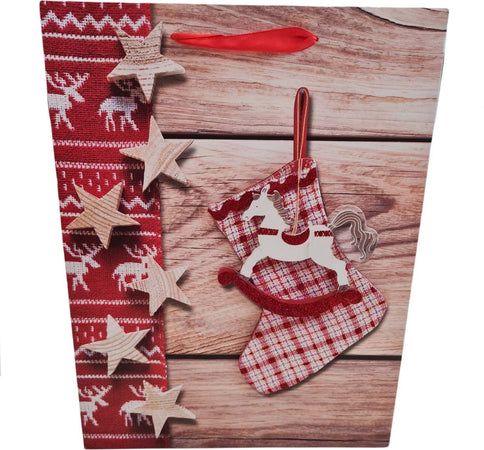 Busta per pacco regalo o panettone con disegno natalizio h 40 cm Casa e cucina/Decorazioni per interni/Addobbi e decorazioni per ricorrenze/Decorazioni natalizie/Oggettistica MagiediNatale.it - Altamura, Commerciovirtuoso.it