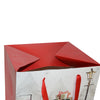 Busta per pacco regalo con decorazioni natalizie e manici in nylon h 34 cm