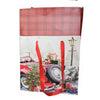 Busta per pacco regalo con decorazioni natalizie e manici in nylon h 34 cm