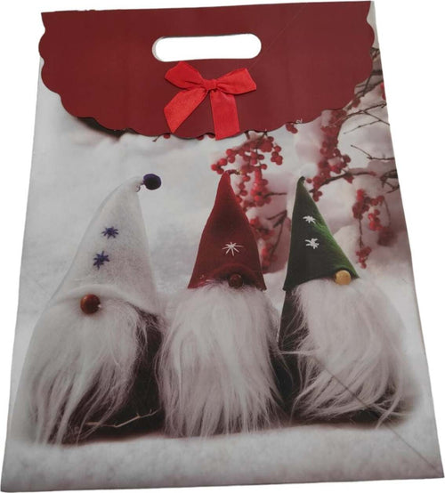 Busta sacchetto design 3 gnomi per decorazioni e regali natalizi Casa e cucina/Decorazioni per interni/Addobbi e decorazioni per ricorrenze/Decorazioni natalizie/Oggettistica MagiediNatale.it - Altamura, Commerciovirtuoso.it