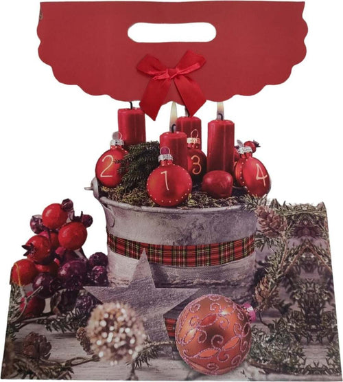 Busta sacchetto scozzese design candele e palline per decorazioni e regali natalizi Casa e cucina/Decorazioni per interni/Addobbi e decorazioni per ricorrenze/Decorazioni natalizie/Oggettistica MagiediNatale.it - Altamura, Commerciovirtuoso.it