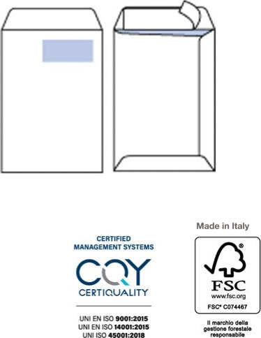 Busta sacco COMPETITOR FSC - bianca - strip adesivo - con finestra - 230 x 330 mm - 100 gr - Pigna - conf. 500 pezzi Commercio Industria e Scienza/Forniture per imballaggio e spedizione/Scatole buste e tubi per spedizione/Buste per spedizione/Buste imbottite Eurocartuccia - Pavullo, Commerciovirtuoso.it