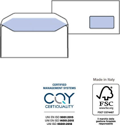Busta SILVER MATIC LUX FSC - gommata - bianca - con finestra - 110 x 230 mm - 80 gr - Pigna - conf. 500 pezzi Commercio Industria e Scienza/Forniture per imballaggio e spedizione/Scatole buste e tubi per spedizione/Buste per spedizione/Buste commerciali Eurocartuccia - Pavullo, Commerciovirtuoso.it