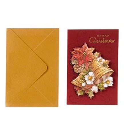Busta con bigliettino per auguri natalizi in carta laminata